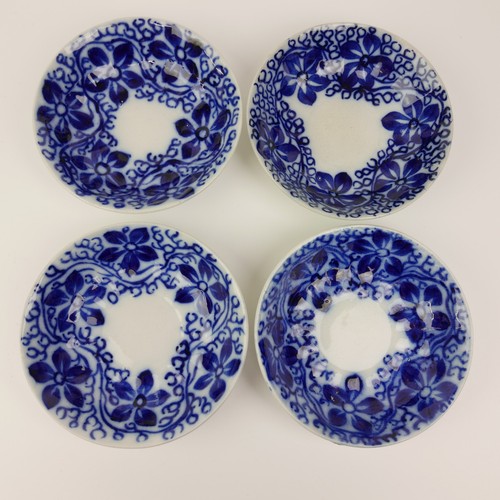 Antico set piattini blu - piattini,